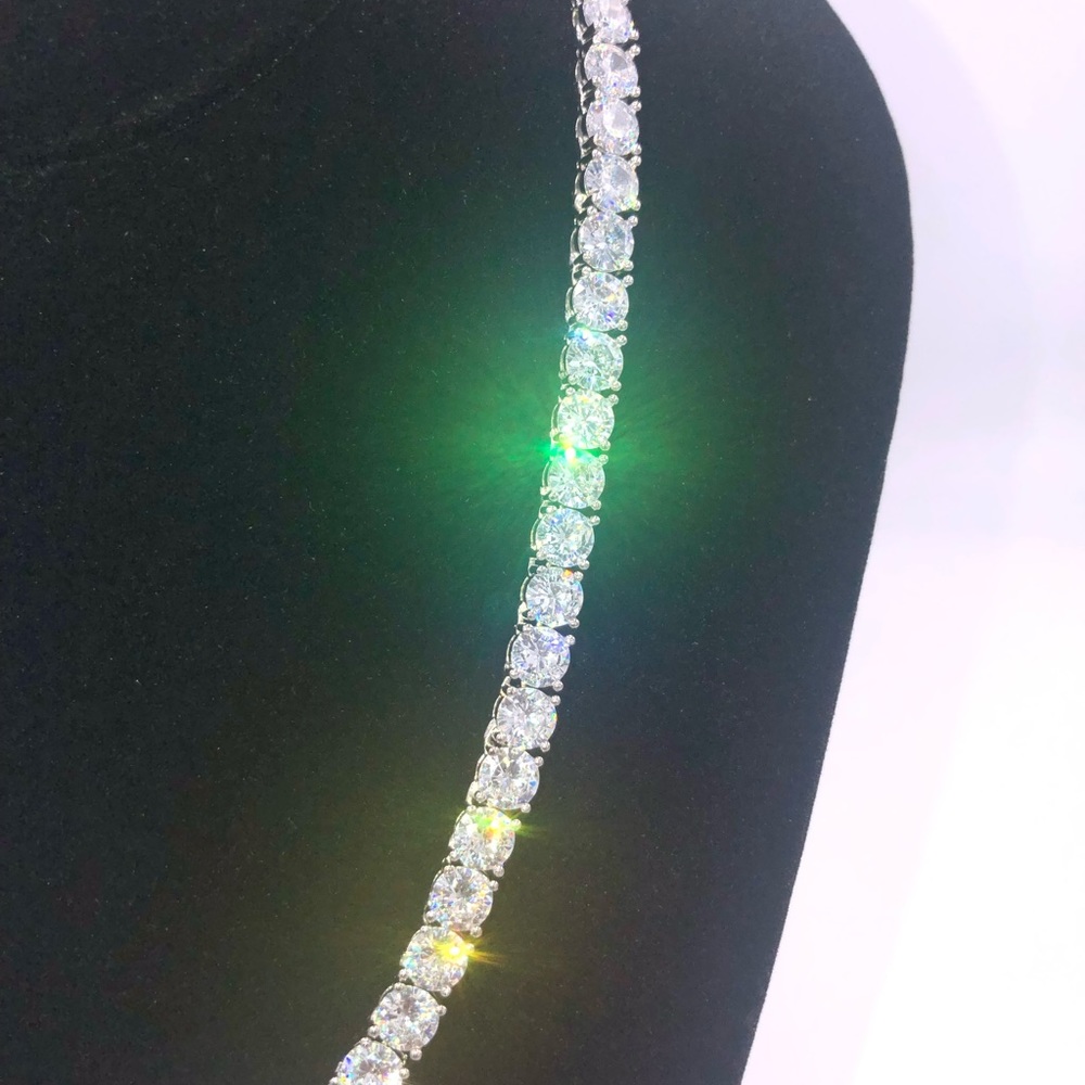 Platinum 75ct Tennis Necklace - Picture 6 of 17